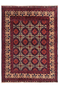 Biljik Afghan Rug – Crimson Rhombus