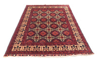 Biljik Afghan Rug – Crimson Rhombus