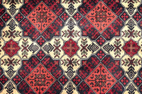Biljik Afghan Rug – Crimson Rhombus
