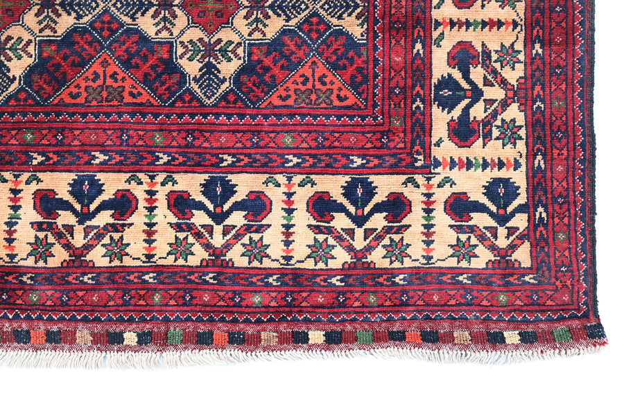Biljik Afghan Rug – Crimson Rhombus