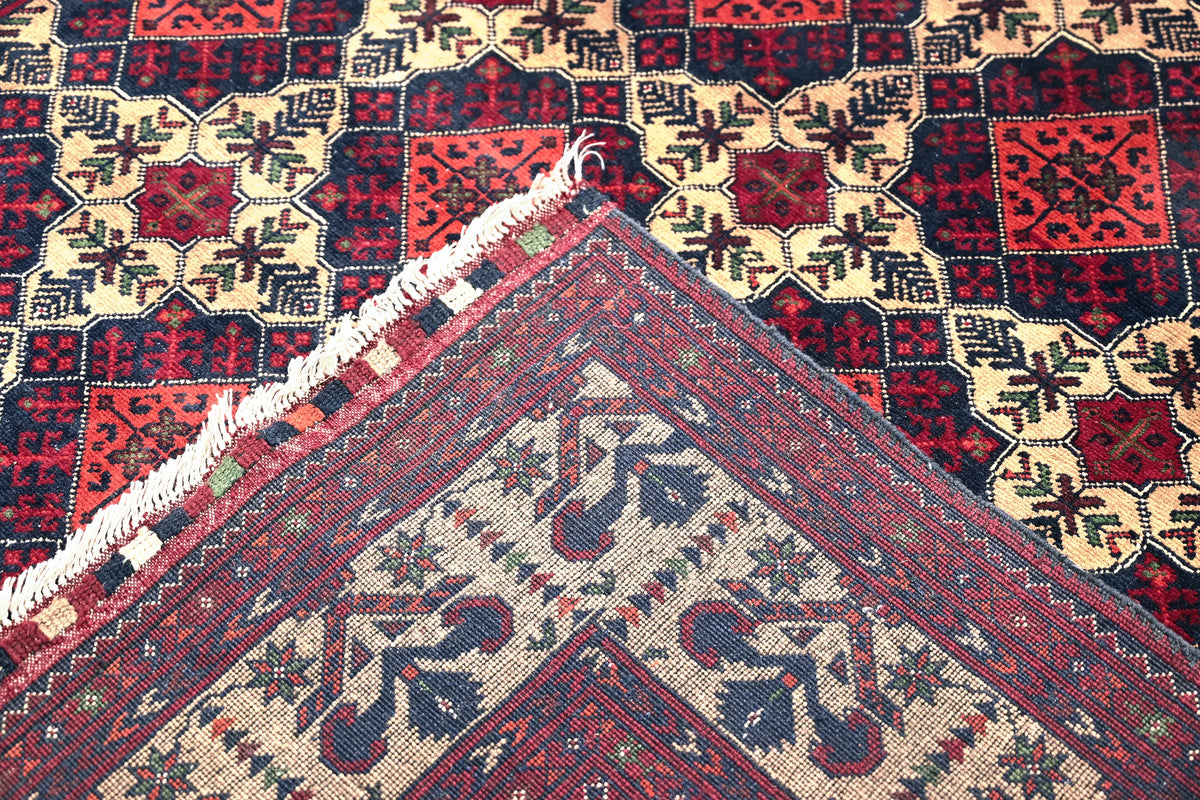 Biljik Afghan Rug – Crimson Rhombus