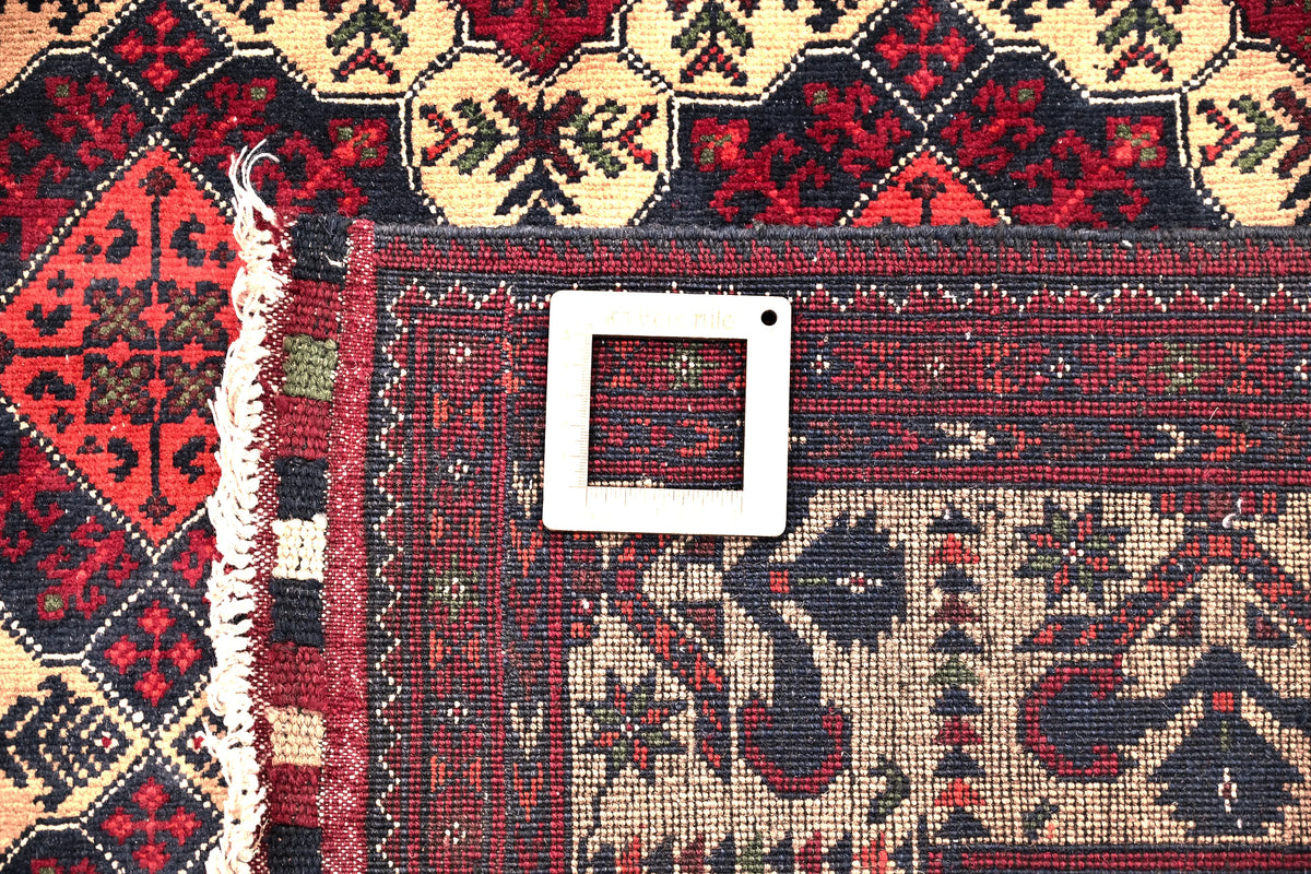 Biljik Afghan Rug – Crimson Rhombus