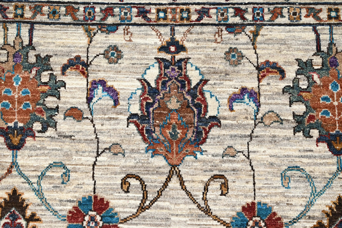 Khorjin Afghan Rug – Ivory Tree of Life