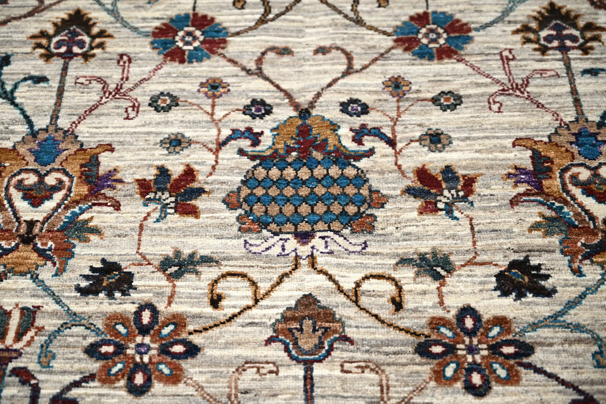 Khorjin Afghan Rug – Ivory Tree of Life