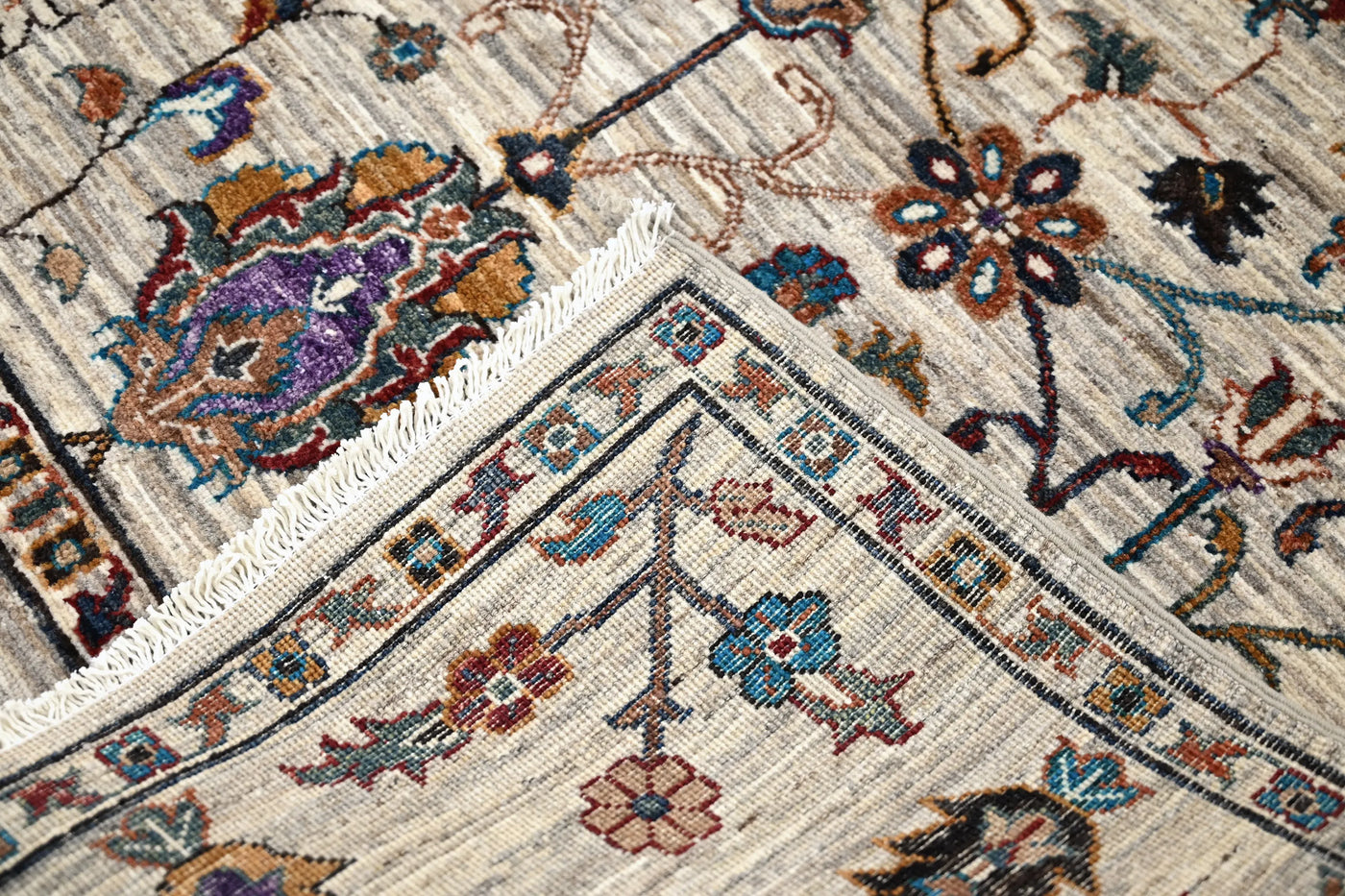 Khorjin Afghan Rug – Ivory Tree of Life