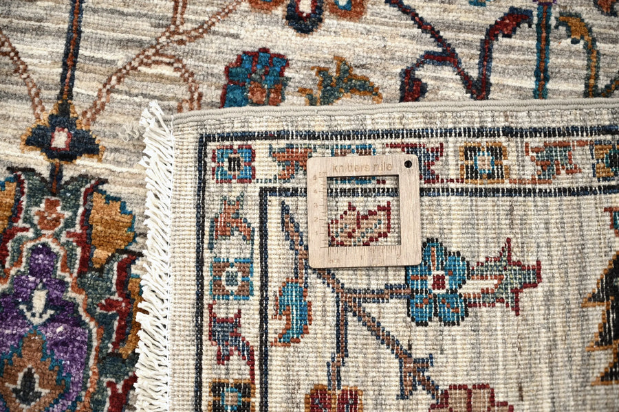 Khorjin Afghan Rug – Ivory Tree of Life