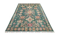 Khorjin Afghan Rug – Emerald Medallion