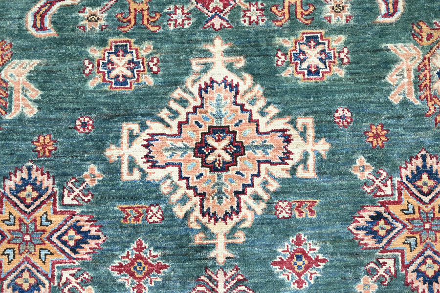 Khorjin Afghan Rug – Emerald Medallion