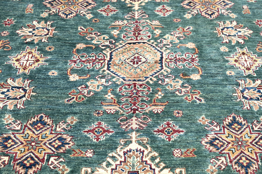 Khorjin Afghan Rug – Emerald Medallion