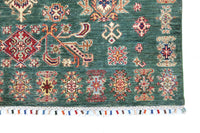Khorjin Afghan Rug – Emerald Medallion