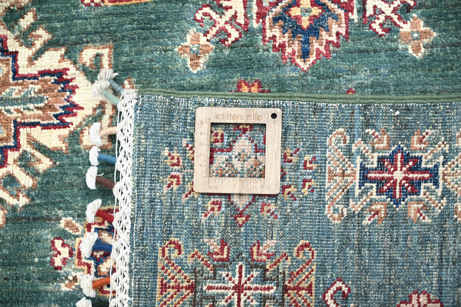Khorjin Afghan Rug – Emerald Medallion