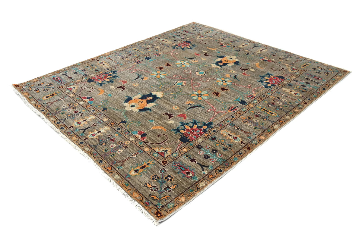 Khorjin Afghan Rug – Sage Flora