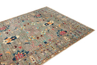 Khorjin Afghan Rug – Sage Flora