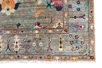 Khorjin Afghan Rug – Sage Flora