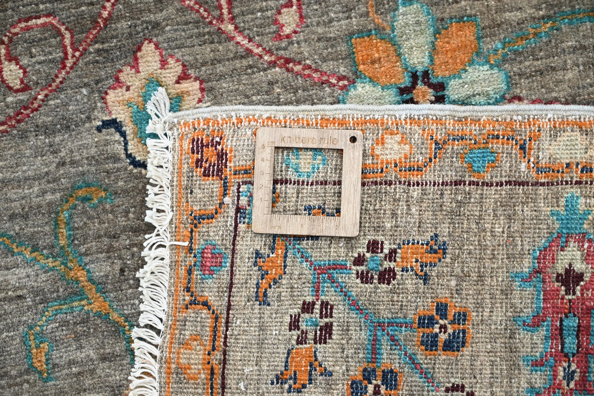Khorjin Afghan Rug – Sage Flora