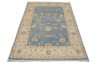 Chobi Afghan Rug – Azure Blossom