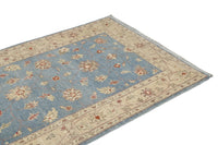 Chobi Afghan Rug – Azure Blossom