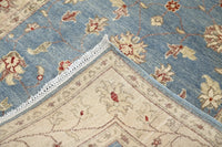 Chobi Afghan Rug – Azure Blossom