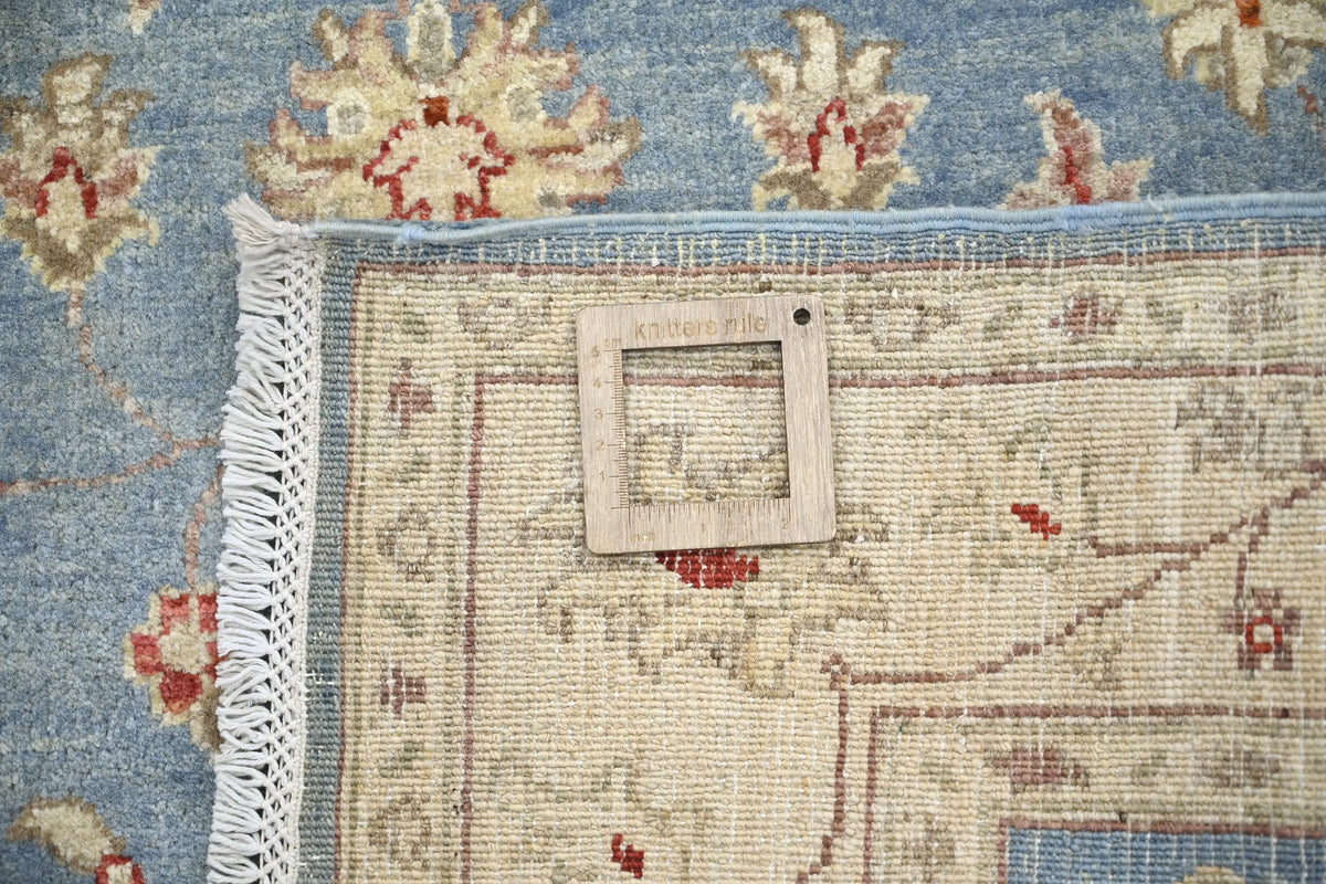 Chobi Afghan Rug – Azure Blossom