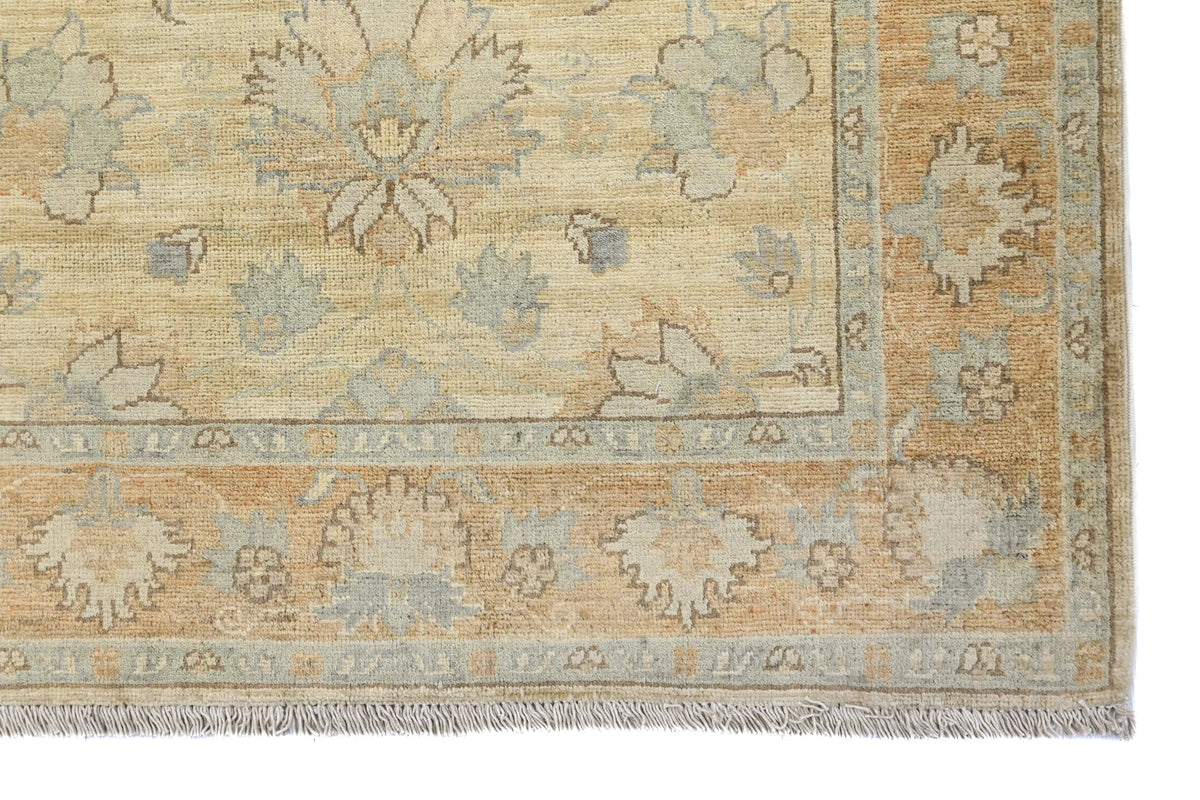 Chobi Afghan Rug – Sandstone Blossom