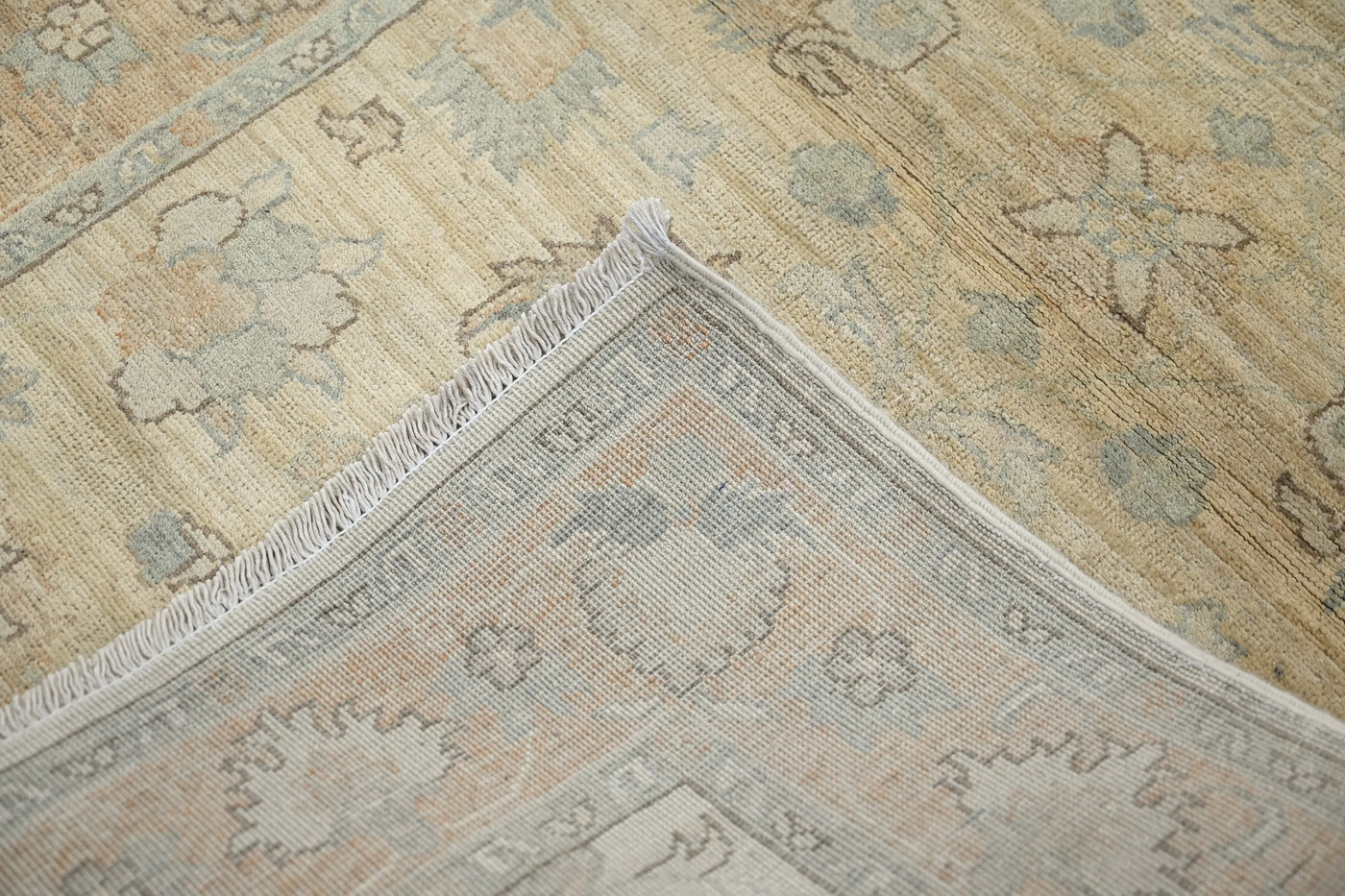 Chobi Afghan Rug – Sandstone Blossom