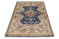 Chobi Afghan Rug – Indigo Medallion