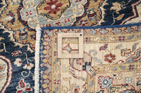 Chobi Afghan Rug – Indigo Medallion