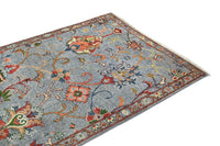 Chobi Afghan Rug – Steel Blossom