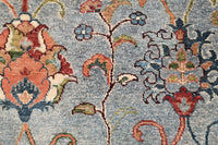 Chobi Afghan Rug – Steel Blossom