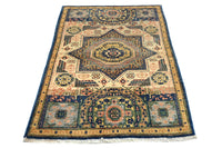 Chobi Afghan Rug – Ochre Medallion