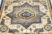 Chobi Afghan Rug – Ochre Medallion