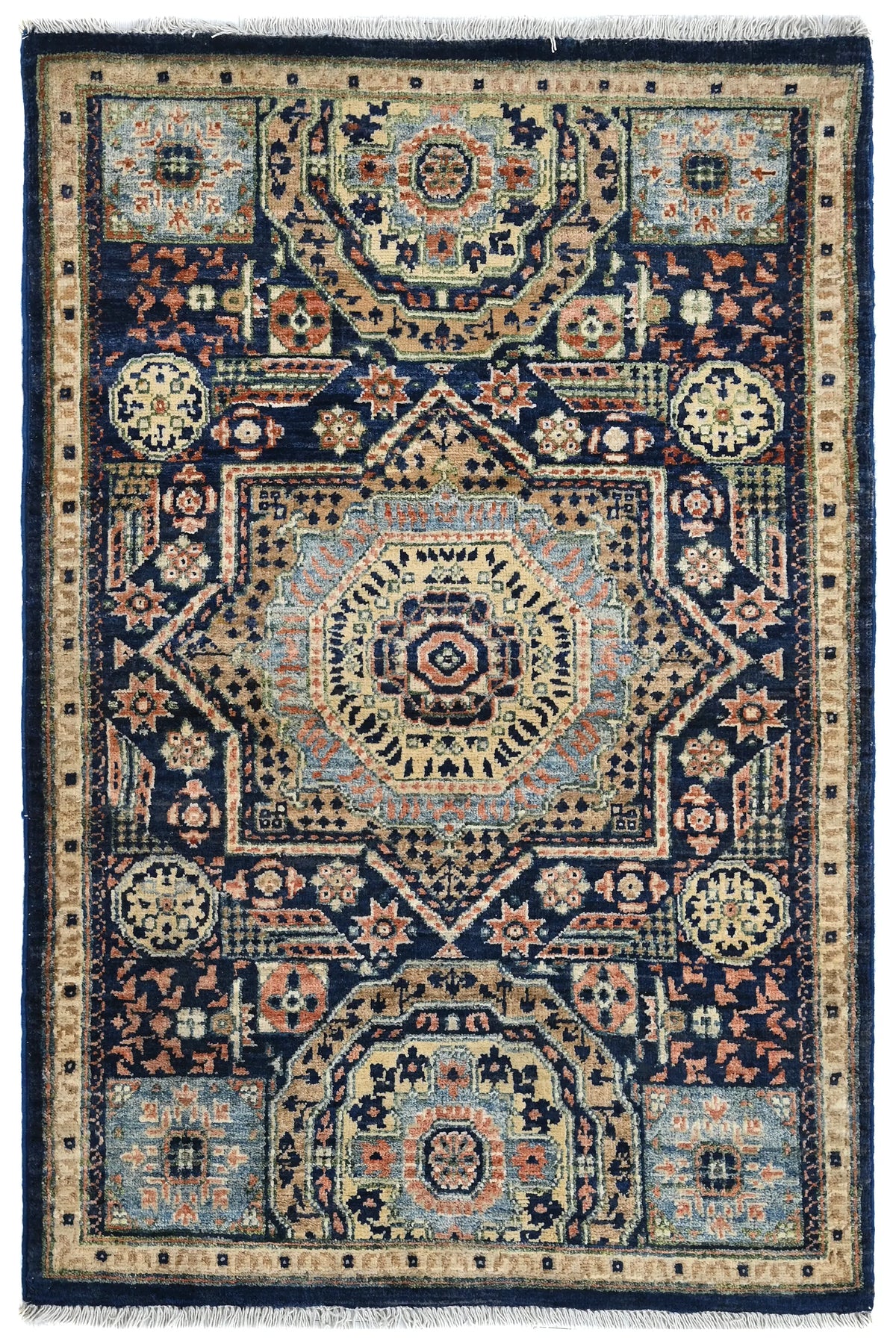 Chobi Afghan Rug – Sapphire Medallion