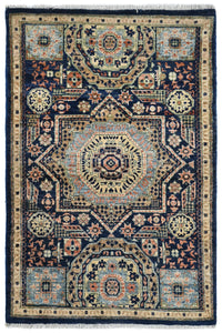 Chobi Afghan Rug – Sapphire Medallion