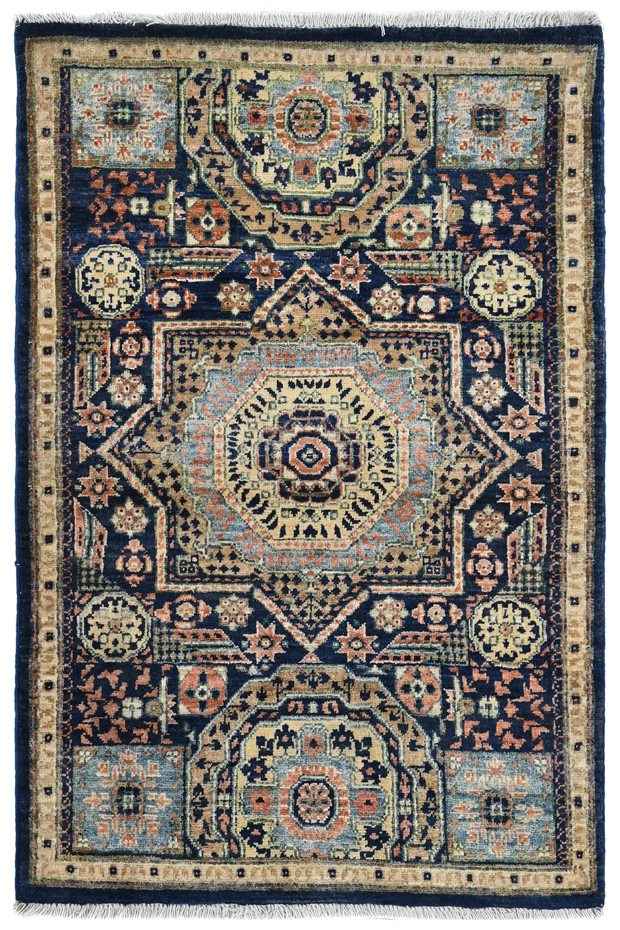 Chobi Afghan Rug – Sapphire Medallion
