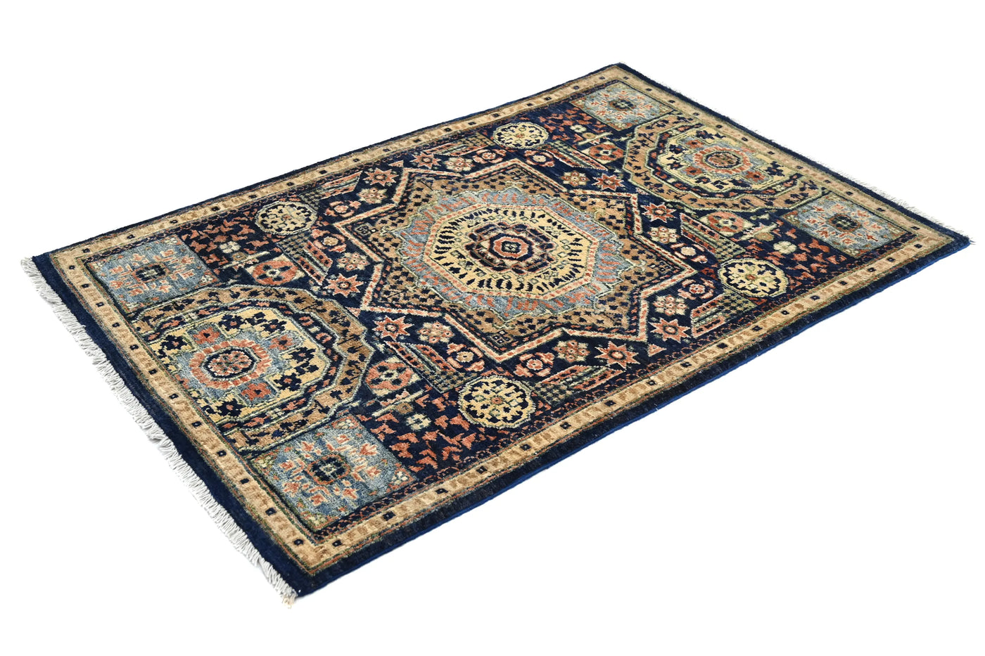 Chobi Afghan Rug – Sapphire Medallion