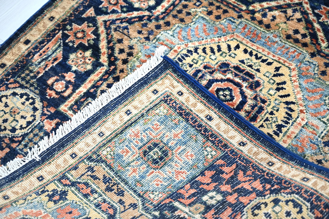 Chobi Afghan Rug – Sapphire Medallion