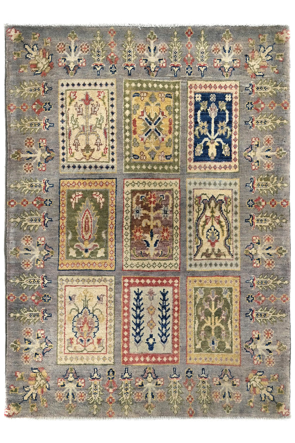Chobi Afghan Rug – Slate Panel