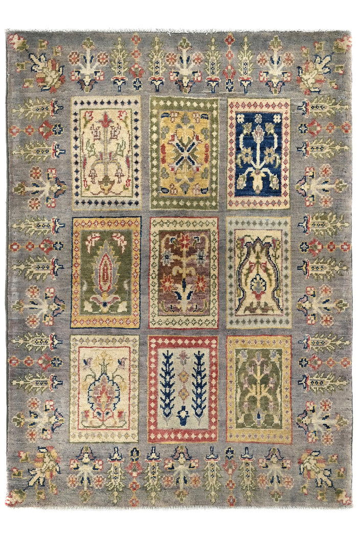 Chobi Afghan Rug – Slate Panel