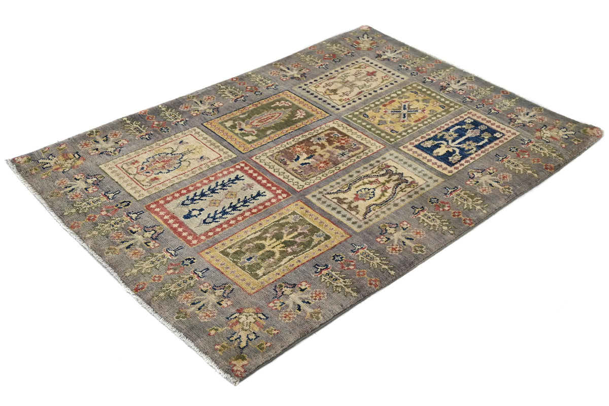 Chobi Afghan Rug – Slate Panel