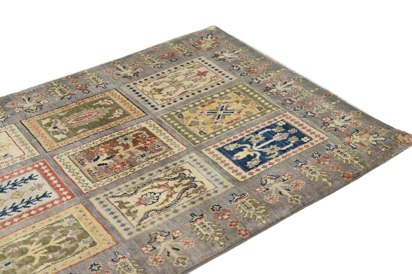 Chobi Afghan Rug – Slate Panel