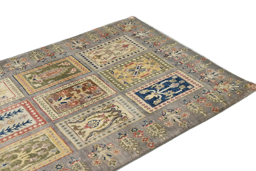Chobi Afghan Rug – Slate Panel
