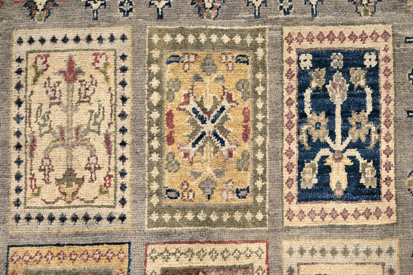 Chobi Afghan Rug – Slate Panel