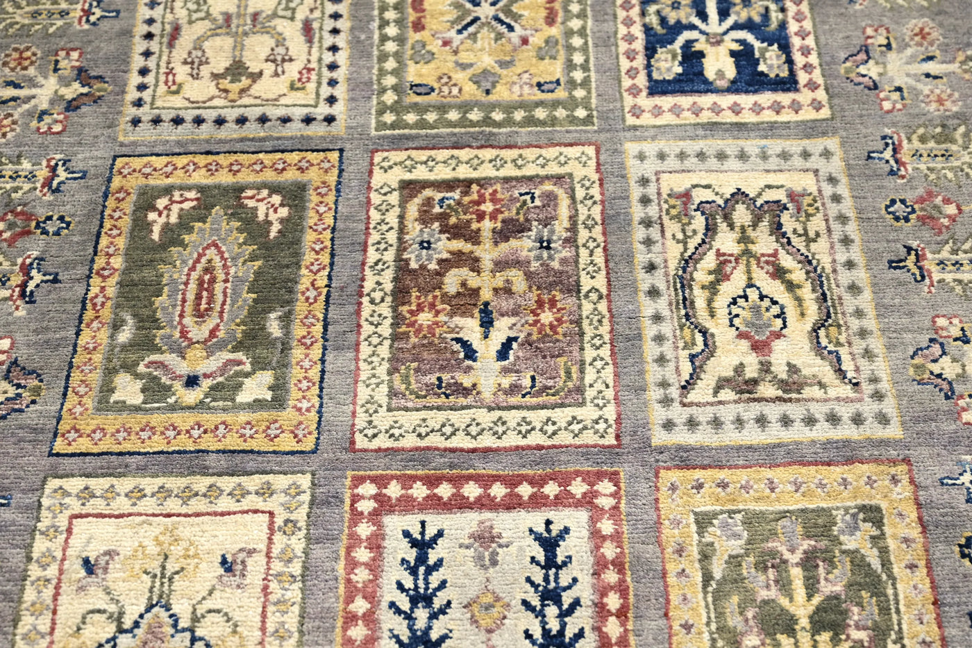 Chobi Afghan Rug – Slate Panel
