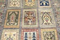 Chobi Afghan Rug – Slate Panel