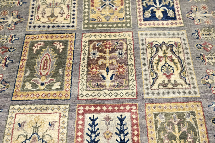 Chobi Afghan Rug – Slate Panel