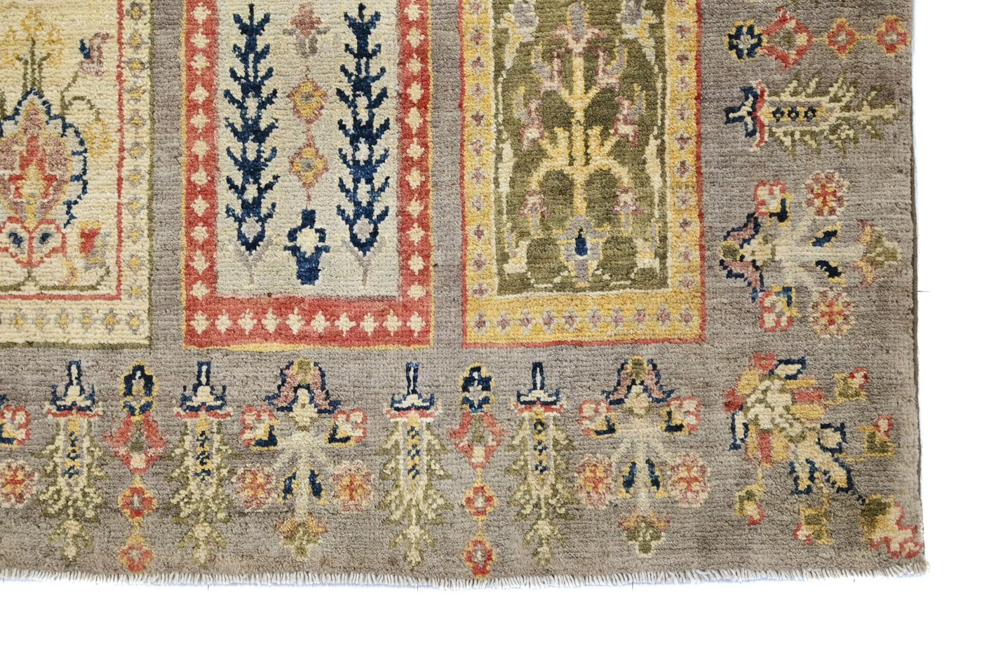 Chobi Afghan Rug – Slate Panel