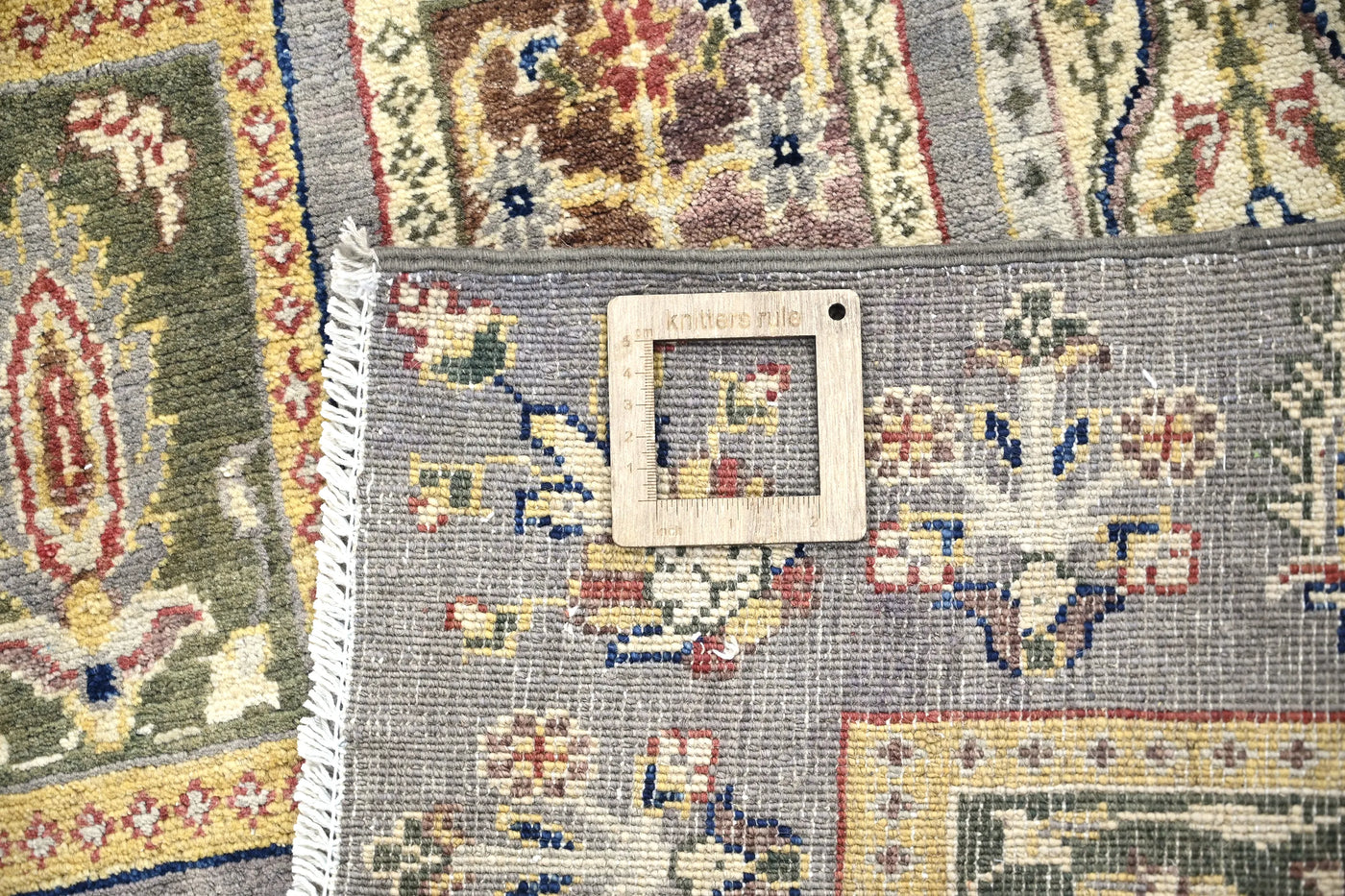 Chobi Afghan Rug – Slate Panel