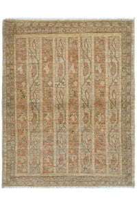 Chobi Afghan Rug – Terracotta Stripe