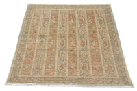 Chobi Afghan Rug – Terracotta Stripe
