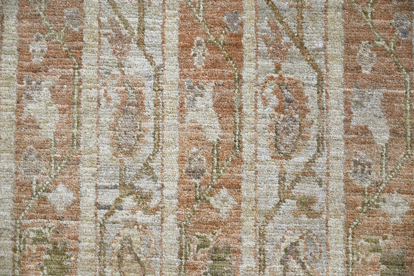 Chobi Afghan Rug – Terracotta Stripe